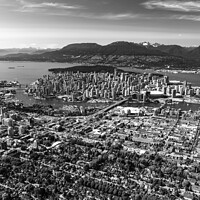 Buy canvas prints of Aerial view of Vancouver city skyscrapers Canada by Spotmatik 