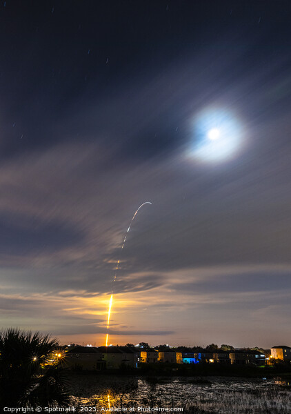 Falcon Heavy Space X Rocket Launch Cape Canaveral Picture Board by Spotmatik 