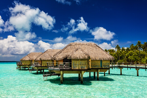Bora Bora luxury holiday resort with Overwater Bungalows  Picture Board by Spotmatik 