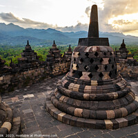 Buy canvas prints of Borobudur sunrise religious temple ancient tourism wonder Indone by Spotmatik 