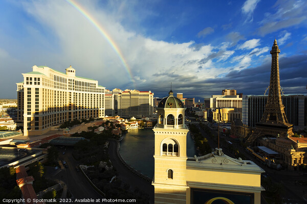 Las Vegas Nevada Downtown Bellagio Resort Hotel USA Picture Board by Spotmatik 