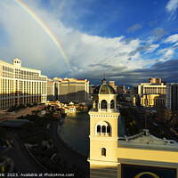 Buy canvas prints of Las Vegas Nevada Downtown Bellagio Resort Hotel USA by Spotmatik 