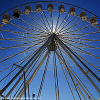 Buy canvas prints of Norway Bergen Ferris wheel amusement Fair ground ride  by Spotmatik 