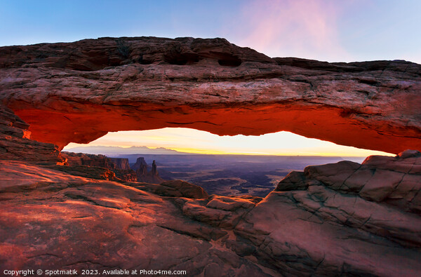 Mesa Arch sunrise Canyonlands National Park Utah USA Picture Board by Spotmatik 