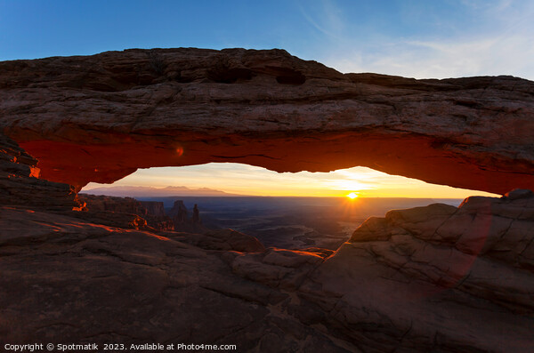 Moab Utah sun rising Mesa Arch Canyonlands America Picture Board by Spotmatik 