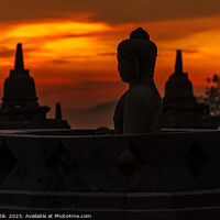 Buy canvas prints of Borobudur Java sunrise Hinduism and Buddhism Statues Asia by Spotmatik 