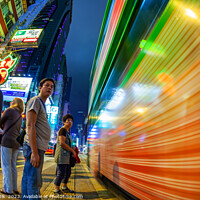 Buy canvas prints of Hong Kong illuminated busy vehicle intersection Ko by Spotmatik 
