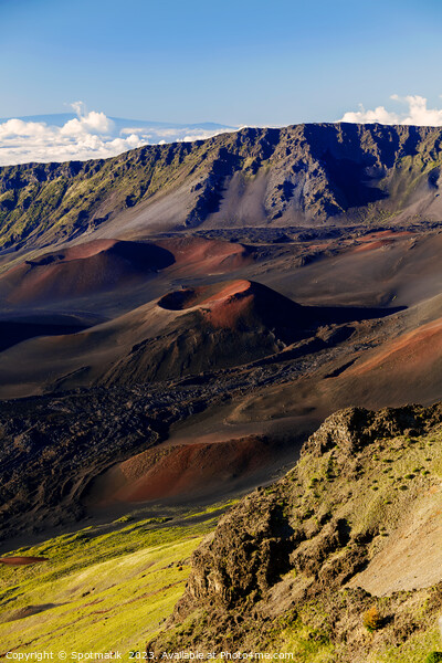 Aerial summit view of Haleakala Volcano Maui  Hawaii Picture Board by Spotmatik 