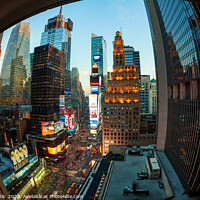 Buy canvas prints of Night time Times Square Manhattan New York America by Spotmatik 