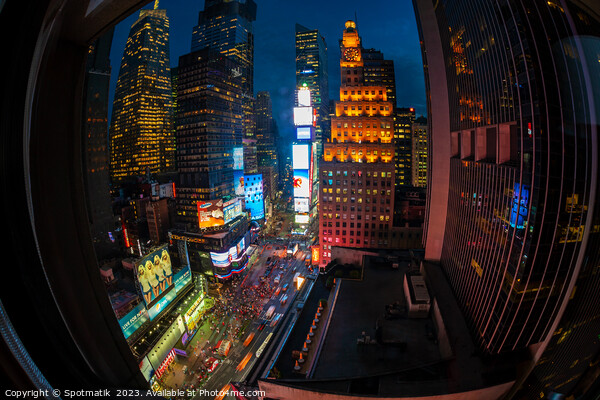 Night time Times Square Manhattan New York America Picture Board by Spotmatik 
