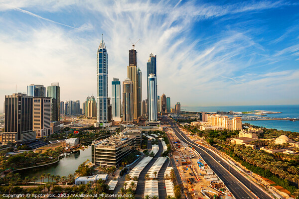 UAE Dubai Sheikh Zayed road skyscrapers offices condominiums  Picture Board by Spotmatik 