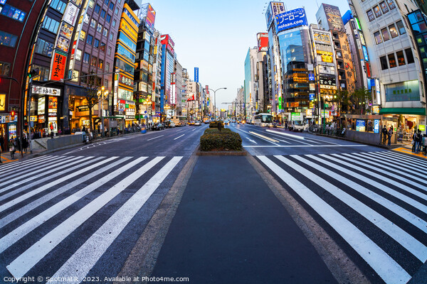 Tokyo Japan Ginza Shibuya district crosswalk Picture Board by Spotmatik 