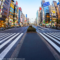 Buy canvas prints of Tokyo Japan Ginza Shibuya district crosswalk by Spotmatik 