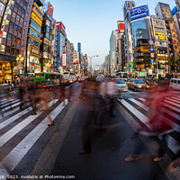 Buy canvas prints of Tokyo Japan Ginza Shibuya district people pedestrian crossing  by Spotmatik 