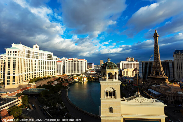 Sunset Bellagio Luxury Resort Hotel Las Vegas  Picture Board by Spotmatik 