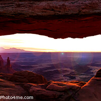 Buy canvas prints of Panorama Mesa Arch sunrise Canyonlands National Park Utah  by Spotmatik 