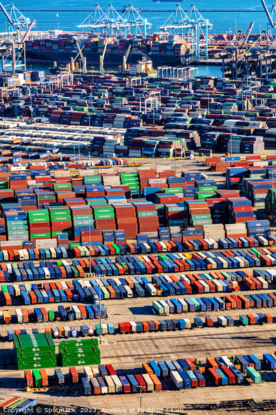 Container Port Los Angeles a Global freight facility  Picture Board by Spotmatik 