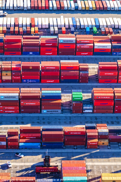 Cargo freight containers Port of Los Angeles California  Picture Board by Spotmatik 