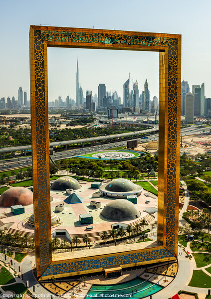 Aerial Dubai Frame Zabeel Park Sheikh Zayed Road  Picture Board by Spotmatik 