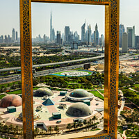 Buy canvas prints of Aerial Dubai Frame Zabeel Park Sheikh Zayed Road  by Spotmatik 