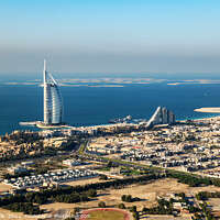 Buy canvas prints of Aerial Burj Al Arab luxury Hotel complex UAE  by Spotmatik 