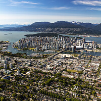 Buy canvas prints of Aerial Vancouver Harbour city British Columbia by Spotmatik 