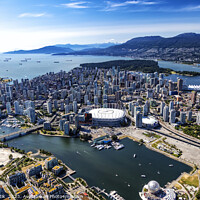 Buy canvas prints of Aerial Vancouver Pacific Coast Ranges BC Place Stadium  by Spotmatik 