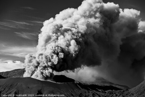 Erupting smoke and ash from Mount Bromo summit  Picture Board by Spotmatik 