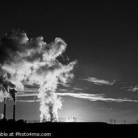 Buy canvas prints of Power plant at sunrise Industrial complex producing energy  by Spotmatik 