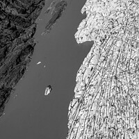 Buy canvas prints of Aerial view of glacier ice shelf Alaska America by Spotmatik 