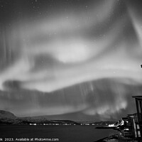 Buy canvas prints of Northern Lights over Norwegian Fjord lake home Norway by Spotmatik 