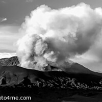 Buy canvas prints of Panoramic view Mt Bromo active volcanic eruption exploding  by Spotmatik 
