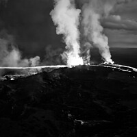 Buy canvas prints of Aerial view of Icelandic active volcanic lava field  by Spotmatik 