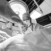 Buy canvas prints of Medical surgical team wearing scrub operating  by Spotmatik 