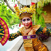 Buy canvas prints of Portrait beautiful Balinese female Indonesia dancer by Spotmatik 