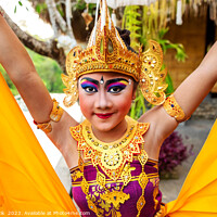 Buy canvas prints of Balinese female dancer performing Ceremonial traditional dance by Spotmatik 
