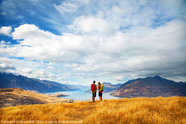 New Zealand adventure couple hiking The Remarkables Otago Picture Board by Spotmatik 