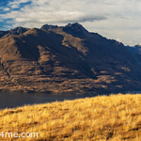 Buy canvas prints of Lake Wakatipu panoramic adventure couple New Zealand outdoor by Spotmatik 