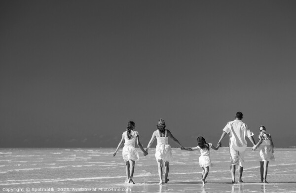 Happy travel family on tropical beach enjoying leisure Picture Board by Spotmatik 