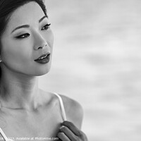 Buy canvas prints of Close up of beautiful Asian girl on vacation by Spotmatik 