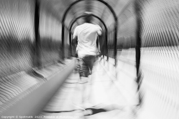 Afro American male jogging outdoors with motion blur Picture Board by Spotmatik 
