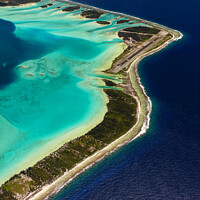 Buy canvas prints of Aerial Bora Bora South Pacific Ocean vacation Island by Spotmatik 