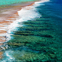 Buy canvas prints of Aerial Bora Bora French Polynesia a coral paradise  by Spotmatik 