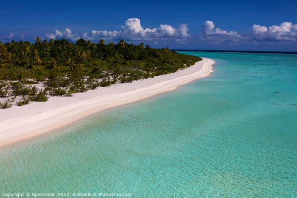 Aerial Bora Bora Island turquoise lagoon tropical beach Picture Board by Spotmatik 