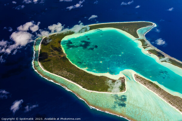 Aerial Tupai Bora Bora Tahaa Society Islands Pacific  Picture Board by Spotmatik 