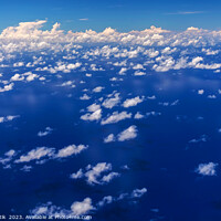 Buy canvas prints of Aerial cloudscape of French Polynesia Pacific ocean seascape  by Spotmatik 
