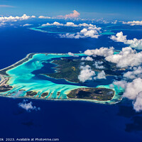 Buy canvas prints of Aerial Bora Bora Tahaa French Polynesia South seas  by Spotmatik 