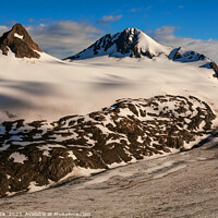 Buy canvas prints of Aerial snowy mountain Wilderness Alaskan remote Chugach mountain by Spotmatik 