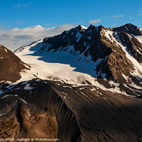 Buy canvas prints of Aerial view Chugach snowy mountain range Alaska America by Spotmatik 