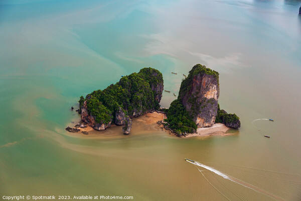 Aerial view Krabi Thailand limestone rock karsts Asia Picture Board by Spotmatik 